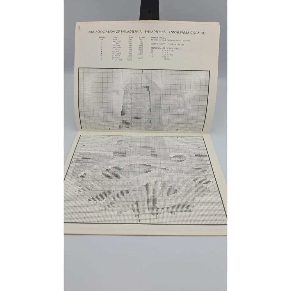 Antique Firemarks Book II Cross Stitch Pattern Booklet 1981
